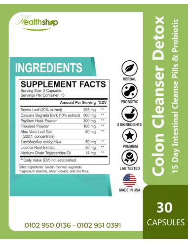 Colon Cleanser Detox - 15 Day Intestinal...
