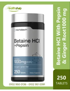 Betaine HCl With Pepsin & Ginger Root, 1000 mg Per...