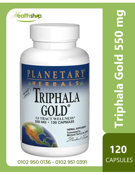 Triphala Gold 550 mg, for GI Tract Wellness - 120 Veg Capsules