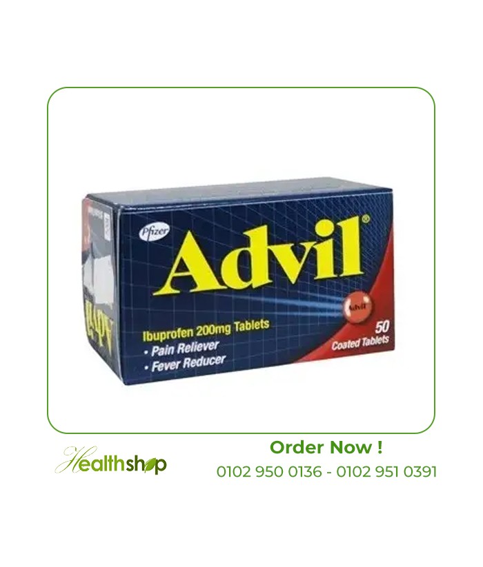 Advil 200mg - 50 Tablets | Pfizer | Cold & Flu & headache  |