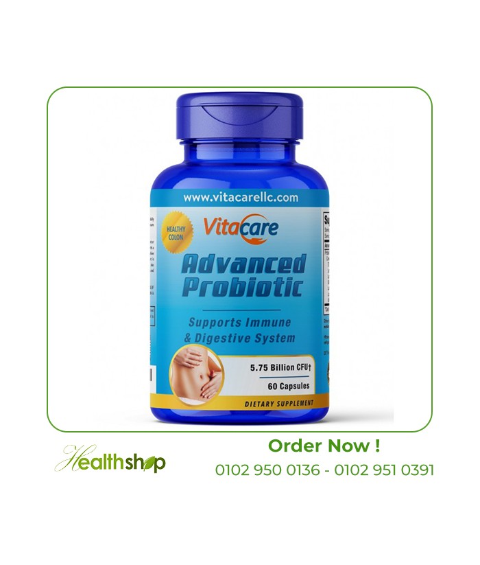 Advanced Probiotic 5.75 Billion - 60 Capsules | Vitacare | Digestive system  |