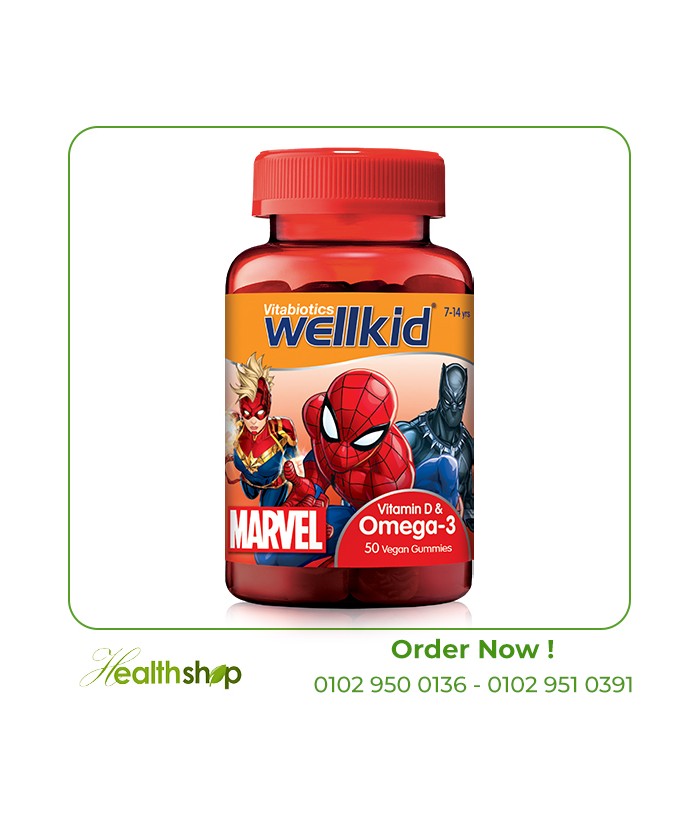 Wellkid Marvel Omega 3 - 50 Gummies | Vitabiotics | Kids  |