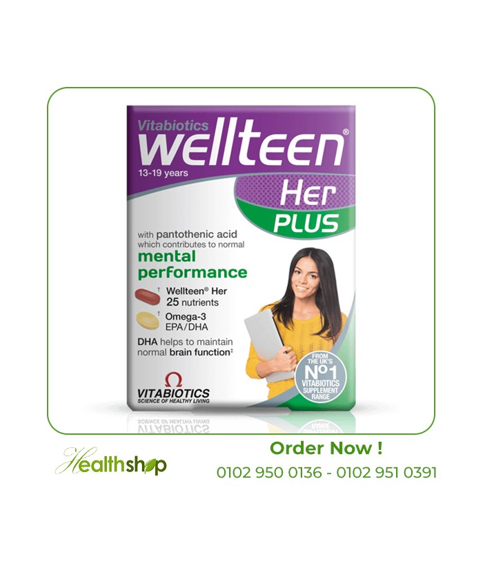 Wellteen Her Plus 56 Tablets/Capsules ( Expiry Date 3/2023) | Vitabiotics | Teens  |