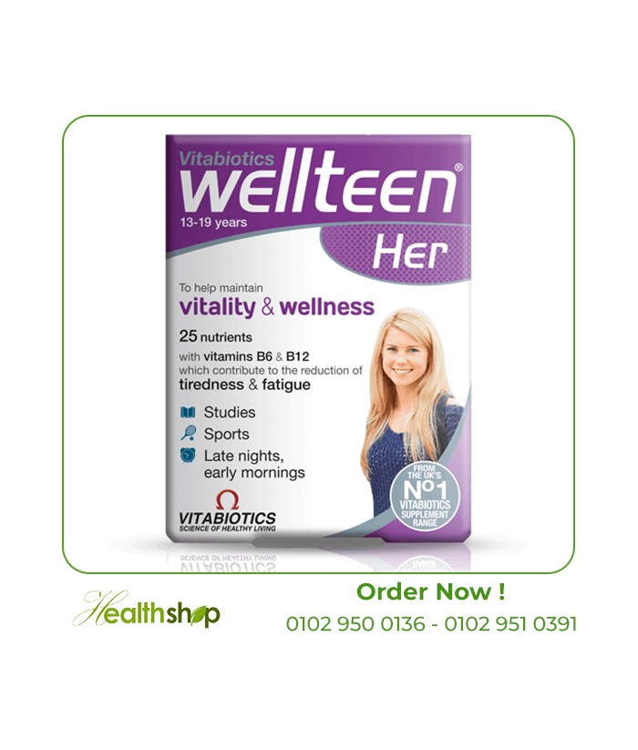 Wellteen Her 30 Tablets | Vitabiotics | Teens  |