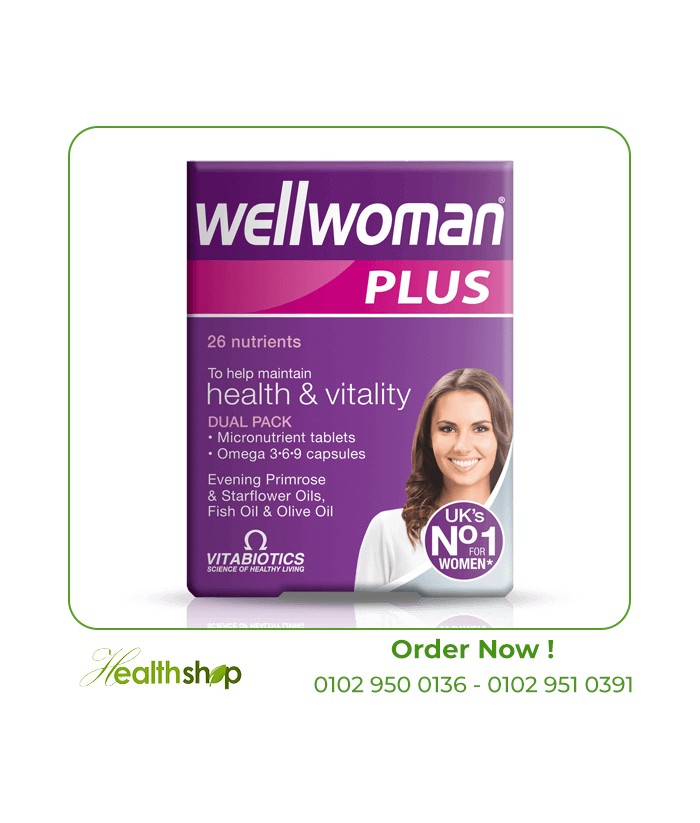 Wellwoman Plus Omega 3-6-9 / 56 Tablets-Capsules | Vitabiotics | Women  |
