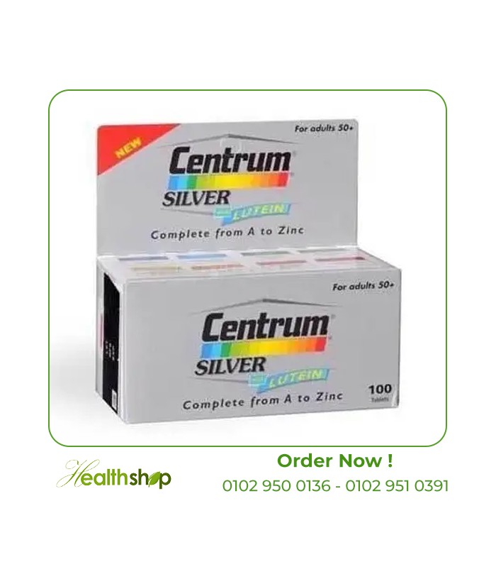 Centrum Silver 50+ with Lutein / 100 Tablets (Saudi) | Centrum - Pfizer | Multi-Vitamin  |