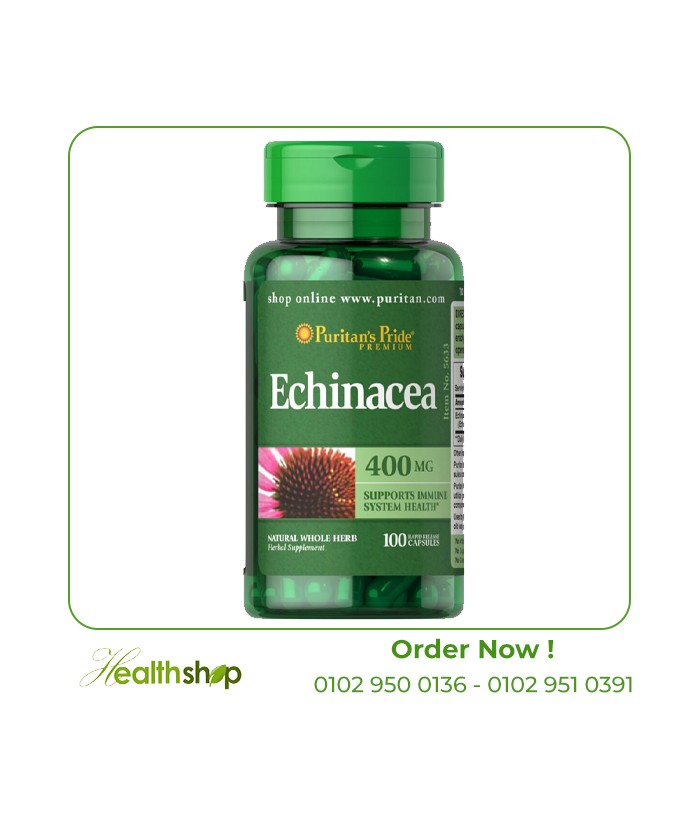 Echinacea 400 mg / 100 Capsules | Puritan's Pride | Immunity & Antioxidants  |