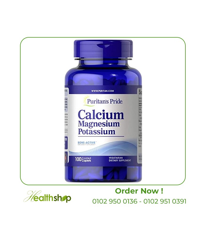 Calcium Magnesium Potassium /100 Caplets | Puritan's Pride | Calcium  |