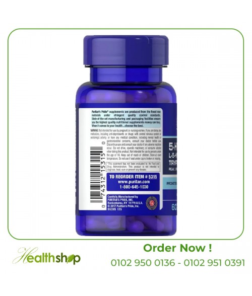 5-HTP 100 mg (Griffonia Simplicifolia) /60 Capsules | Puritan's Pride | Mood Adjustment and sleep aids  |