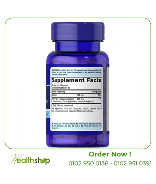 5-HTP 100 mg (Griffonia Simplicifolia) /60 Capsules | Puritan's Pride | Mood Adjustment and sleep aids  |