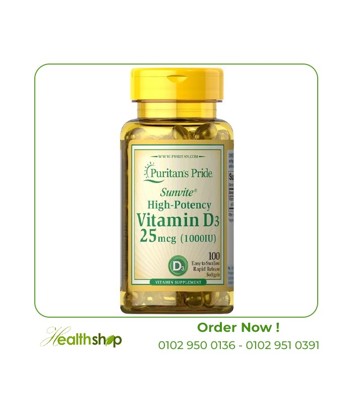 Vitamin D3 1000 IU 100 Softgels | Puritan's Pride | Vitamin D  |
