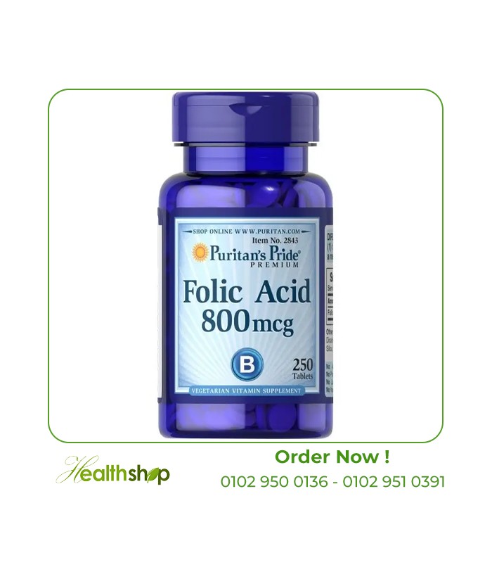 Folic Acid 800 mcg - 250 Tablets | Puritan's Pride | Women  |