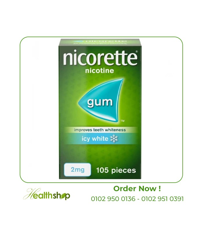 Nicorette Icy White, 2mg 105 gum | Nicorette | Quit smoking  |
