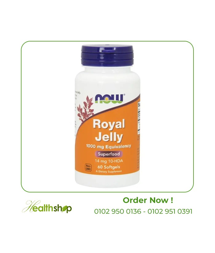 Royal Jelly 1000 mg - 60 Softgels | now foods | Royal Jelly  |