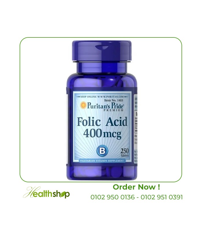 Folic Acid 400 mcg - 250 Tablets | Puritan's Pride | Women  |