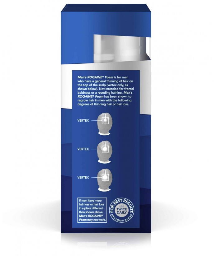 ROGAINE 5% Minoxidil Unscented Foam For Men | Rogaine | Hair Loss products  |