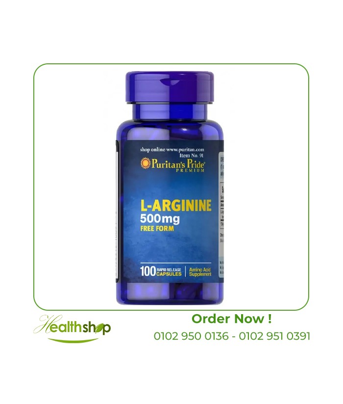 L-Arginine 500 mg/100 Capsules | Puritan's Pride | Body Building  |