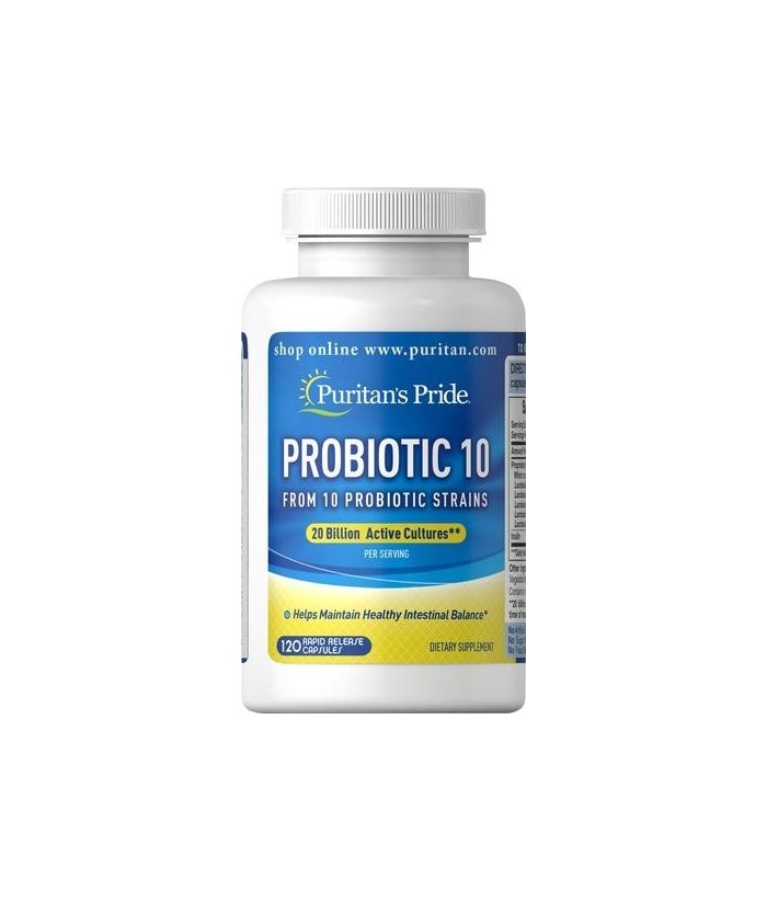 Puritan's Pride Probiotic 10 - 20 billion (120 Capsules) Product