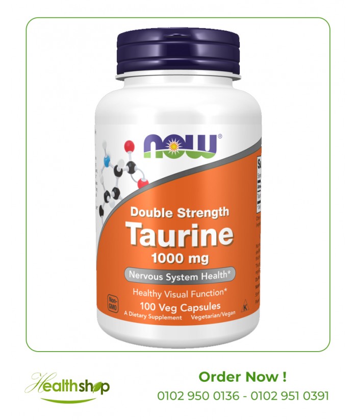 Taurine, Double Strength 1000 mg | 100 Veg Capsules | now foods | Benefits  |