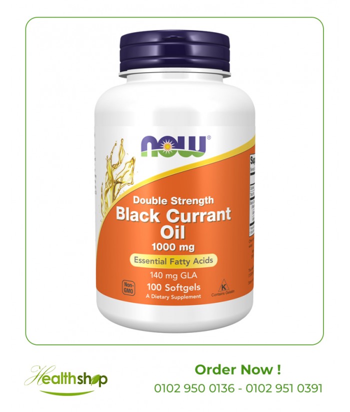 Black Currant Oil, Double Strength 1000 mg Softgels | now foods | Brain and concentration  |