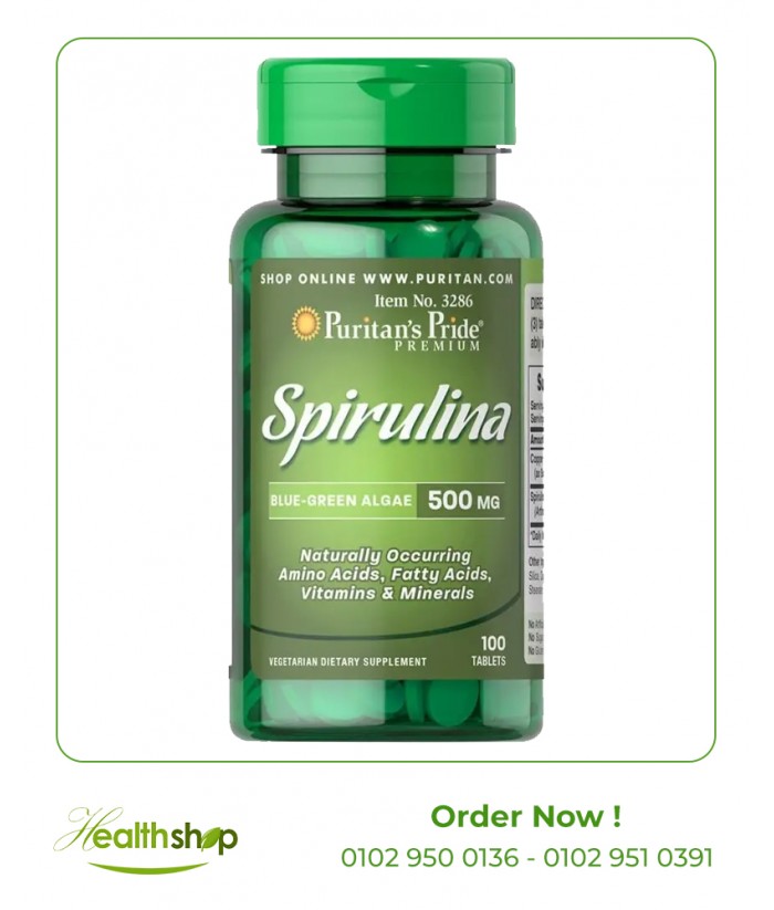 Spirulina 500 mg - 100 Tablets | Puritan's Pride | Green Products  |