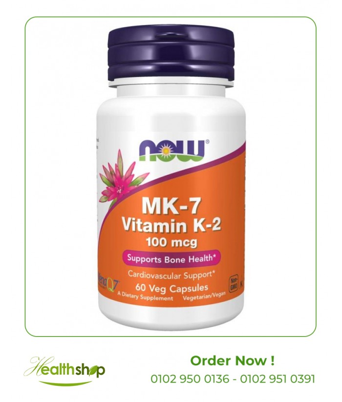 MK7 Vitamin K2 /60 Capsules | now foods | Vitamin K & K2  |