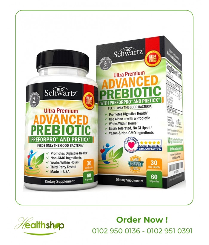 Advanced Prebiotic Ultra Premium - 60 Capsules | Bio Schwartz | Digestive system  |