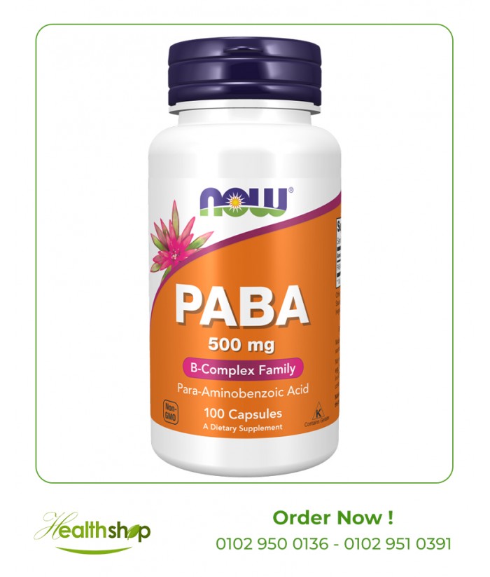 PABA 500 mg - 100 Capsules | now foods | Benefits  |