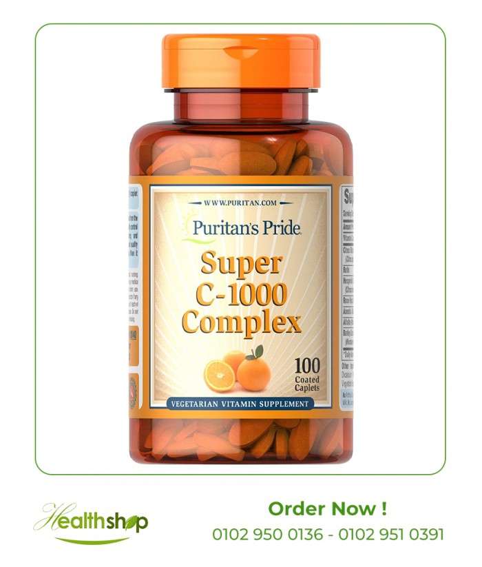Super C-1000 Complex Puritans Pride -100 Coated Caplets | Puritan's Pride | Immunity & Antioxidants  |