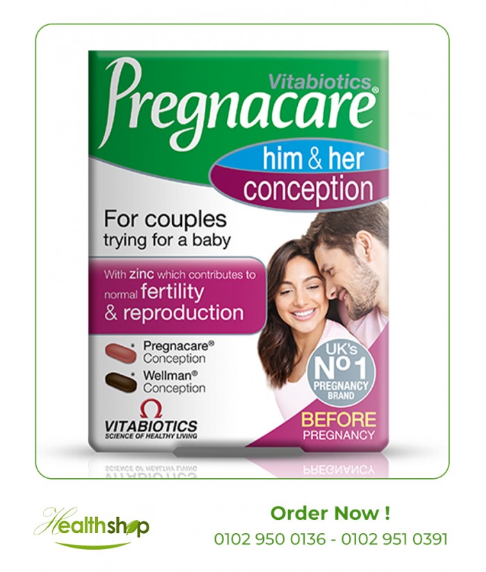 Pregnacare Him & Her Conception - 60 tablets | Vitabiotics | Men Fertility  |