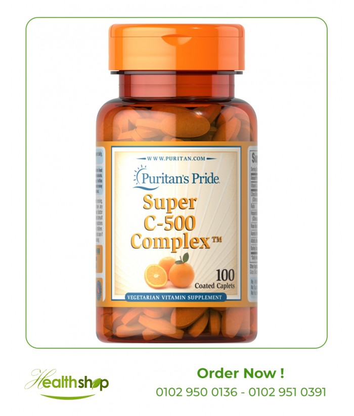 Super C-500 Complex Puritans Pride -100 Coated Caplets | Puritan's Pride | Immunity & Antioxidants  |