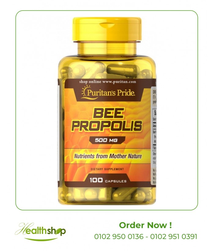 Bee Propolis 500 mg / 100 Capsules ( Expiry Date 4/2023) | Puritan's Pride | Benefits  |