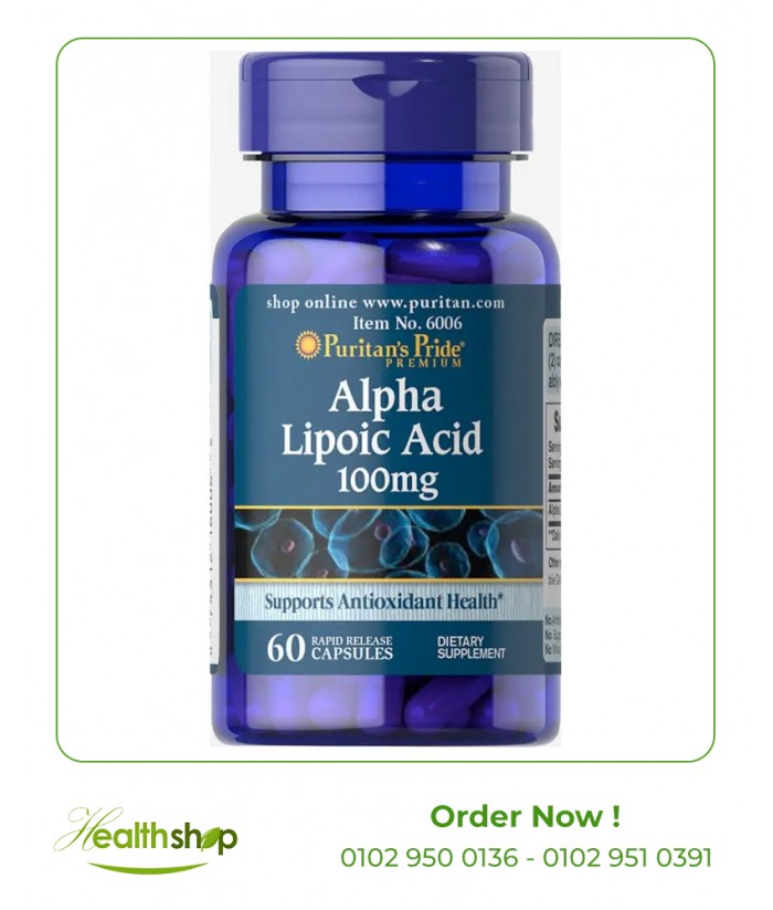 Alpha Lipoic Acid 100 mg - 60 Capsules | Puritan's Pride | Benefits  |