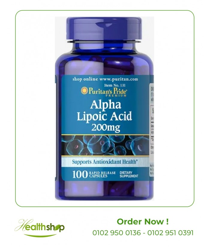 Alpha Lipoic Acid 200 mg - 100 capsules | Puritan's Pride | Benefits  |