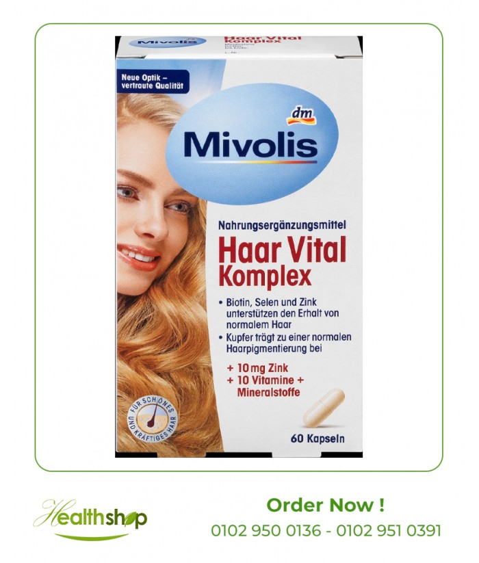 Mivolis Hair Vital Complex, 60 capsules, 26 g | Mivolis | Hair , Skin & Nails  |