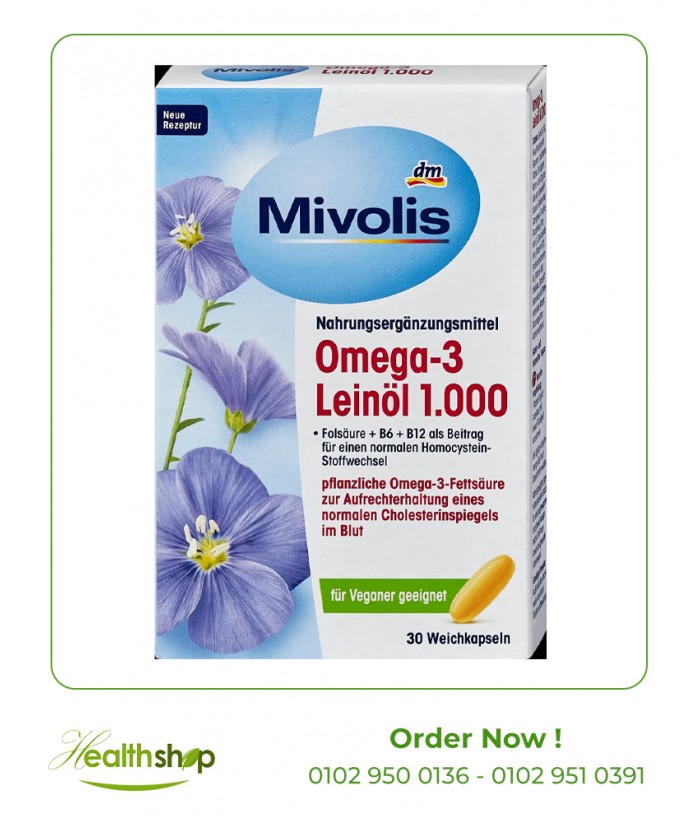 Mivolis Omega-3 Linseed Oil 1000 - 30 capsules | Mivolis | Omega 3 family  |