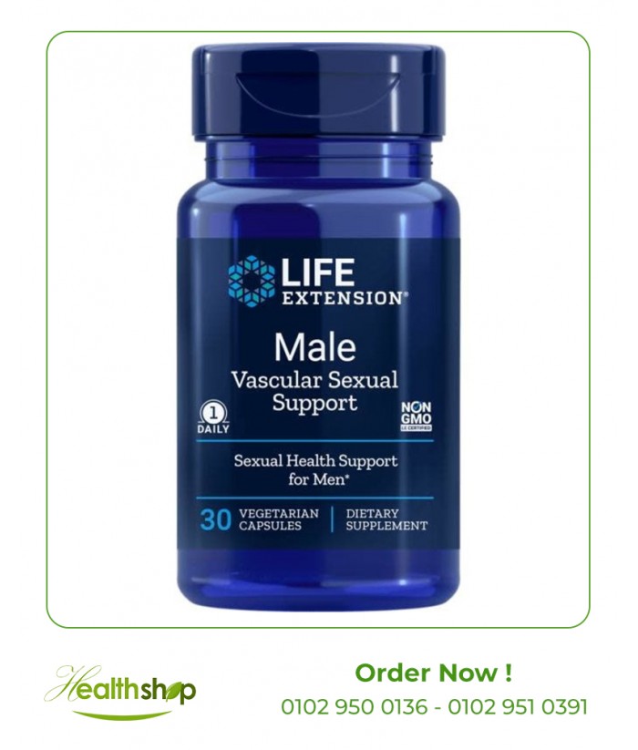 Male Vascular Sexual Support - 30 Veg Capsules | Life Extension | Men  |