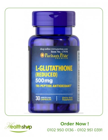 L-Glutathione 500 mg - 30 Capsules | Puritan's Pride | Benefits  |