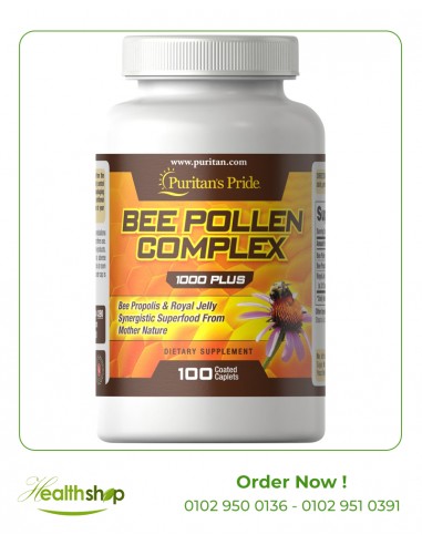 Bee Pollen Complex 1000 Plus - 100capsules (Expiry Date 2-2023) | Puritan's Pride | Royal Jelly  |