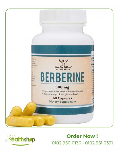 Berberine 500MG - 60 Capsules | Double Wood Supplement | Cardio support  |