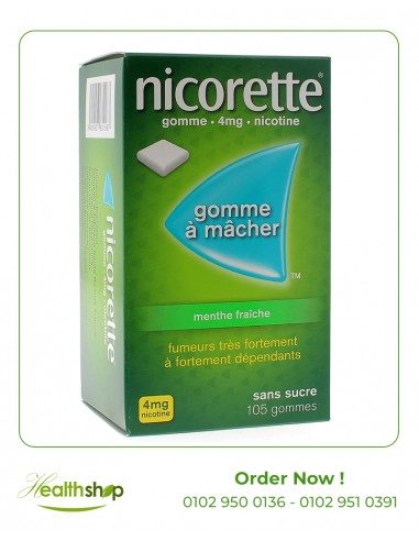 Nicorette fresh mint , 4mg 105 gum | Nicorette | Quit smoking  |
