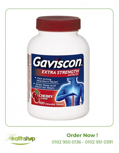 Gaviscon Extra Strength Cherry -100 Chewable Tablet | Others | Cold & Flu & headache  |