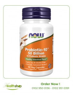 بروبيوتك 10 - 50 بليون 50 كبسولة نباتية | now foods