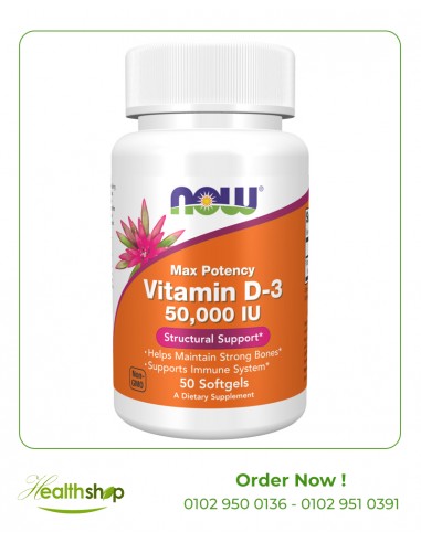 Vitamin D-3 50,000 IU -50 Softgels | now foods | Vitamin D  |