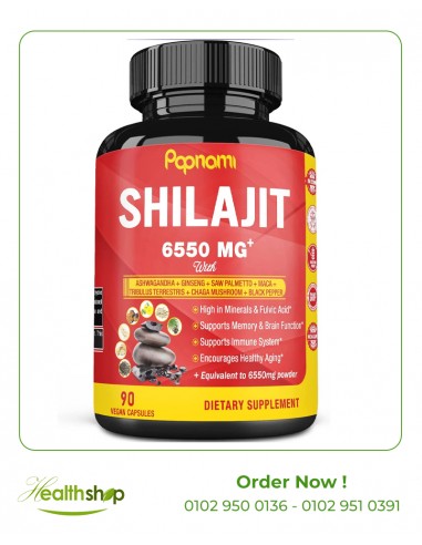 popnami Organic Shilajit Extract Capsules 6550mg - 90 capsules | Others | Sexual Welness  |