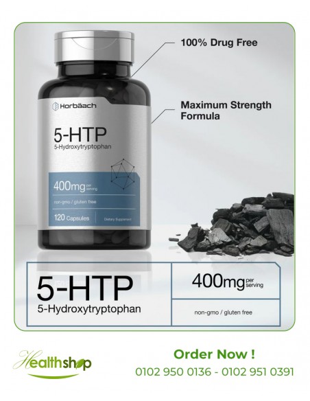 5-HTP Supplement 400mg | 120 Capsules | Horbaach | 5-HTP  |