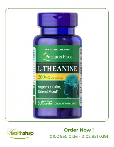 L-Theanine 200 mg per serving - 60 Capsules | Puritan's Pride | Brain and concentration  |