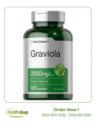 Graviola Extract 2000mg | 120 Capsules | Horbaach | Mood Adjustment and sleep aids  |