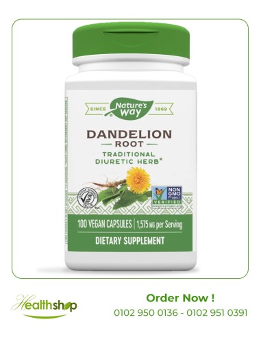 Dandelion Root, 1,575 mg per serving - 100 Capsules | Nature`s way | Benefits  |