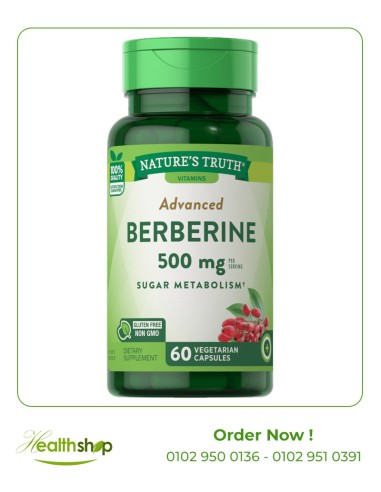 Advanced Berberine 500 mg - 60 Veg Capsules | Nature's Truth | Diabetic support  |